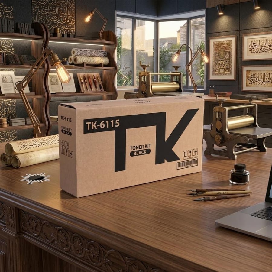 حبر الة تصوير متوافق مع حبر  كيوسيرا TK6115 اسود