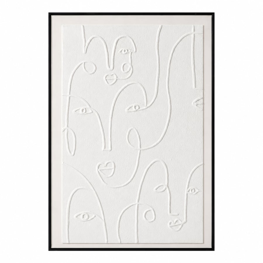 لوحة حائط مودرن بإطار أسود مقاس 100 × 150 سم
