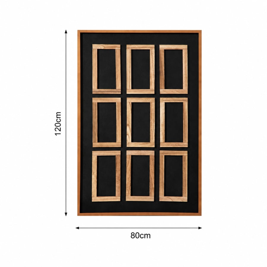 لوحة حائط مودرن بإطار أسود مقاس 120 × 80 سم