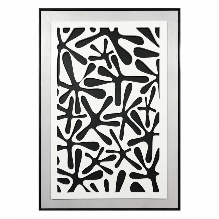 لوحة ديكور بإطار أسود مقاس 120 × 80 سم