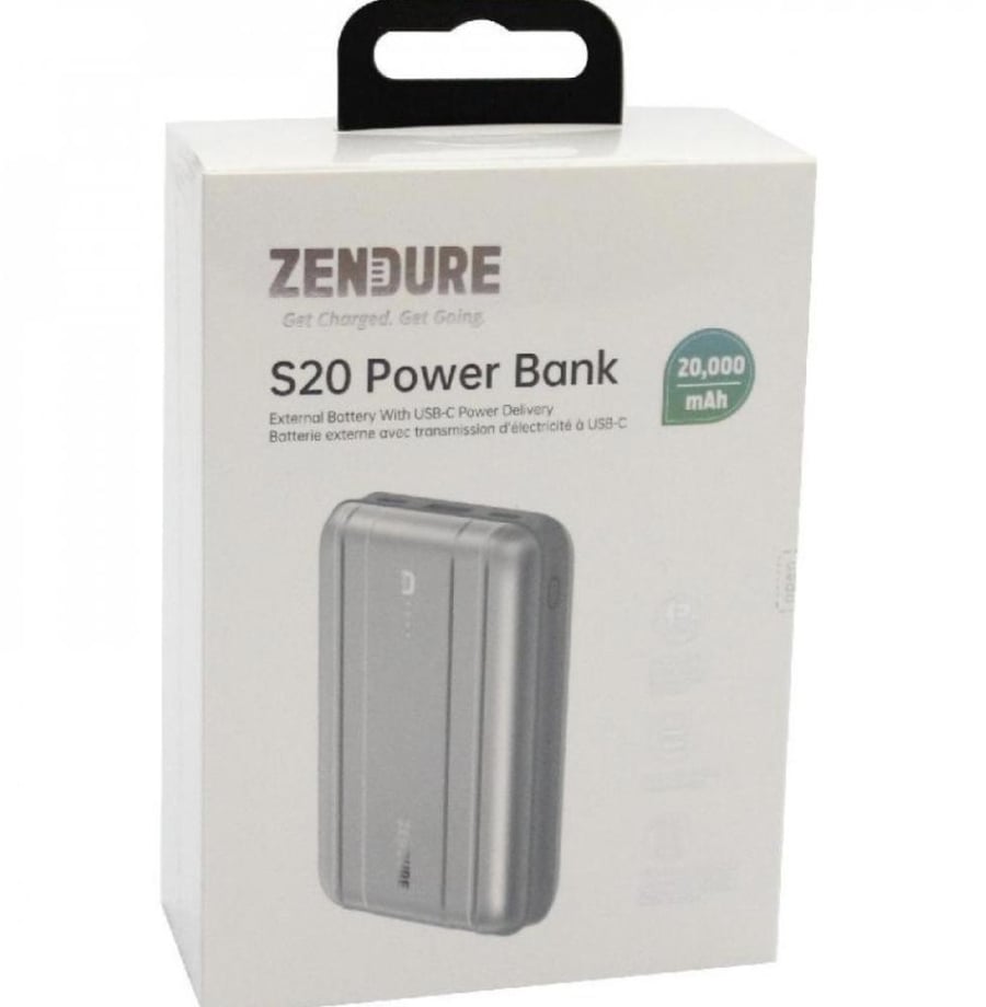 Zendor S20 battery with a capacity of 20,000 - gray