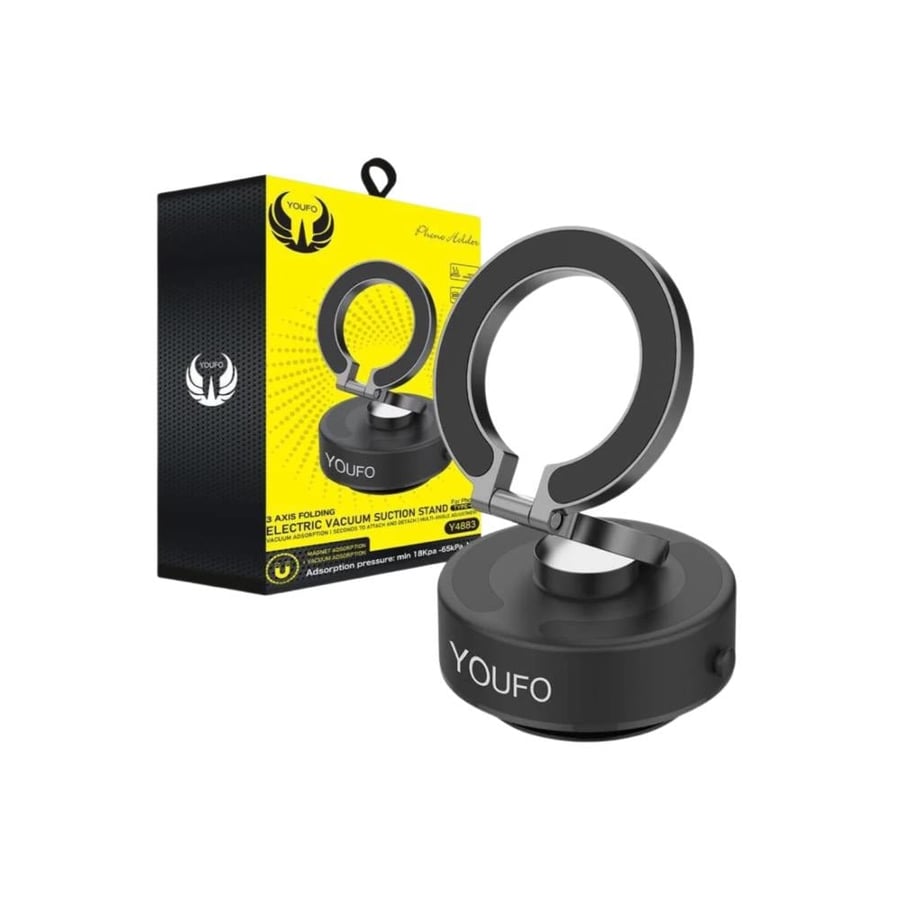 Magnetic phone holder YOUFO Y-4883 with suction technology - 360-degree rotation