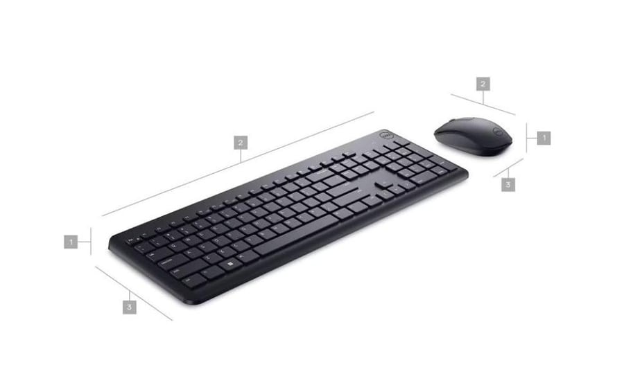 كيبورد وماوس ديل وايرليس DELL Wireless Keyboard & Mouse KM3322W