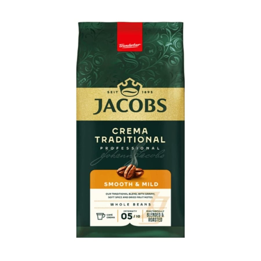Jacobs قهوة كريما تقليديه محترفة 1كيلو جرام JACOBS COFFEE BEANS CREMA TRADITIONAL PROFESSIONAL 1KG