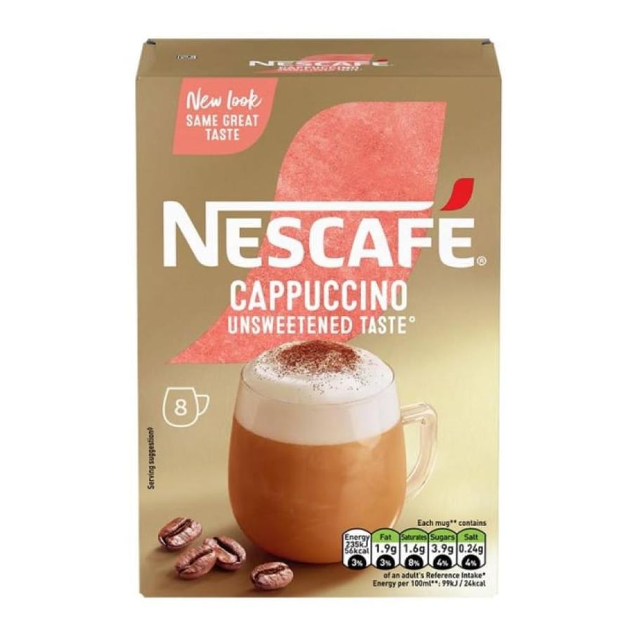 كابتشينو نسكافيه قولد  غير محلى اظرف14.2.جرام*7اظرف  SACHETS Nescafe Gold Cappuccino Unsweetened Taste Coffee Mix