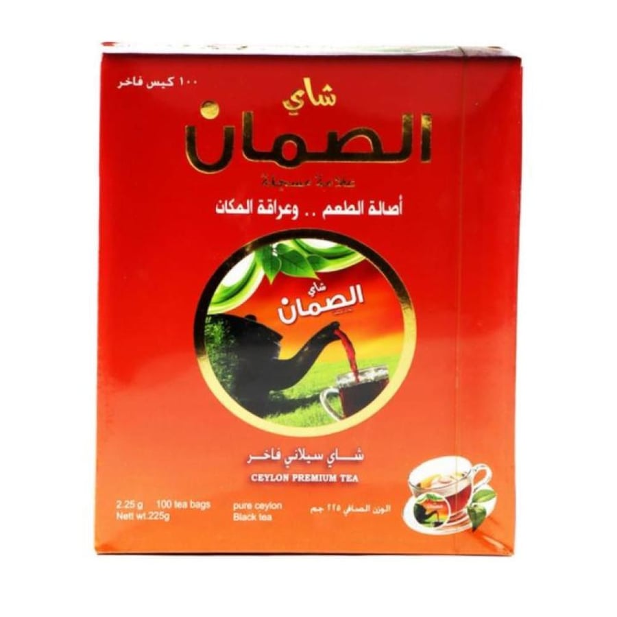 شاي الصمان علاقة أحمر 225 جرام