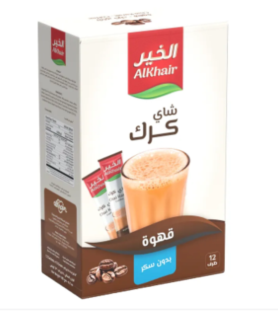 شاي كرك الخير بالقهوة بدون سكر 180 جرام