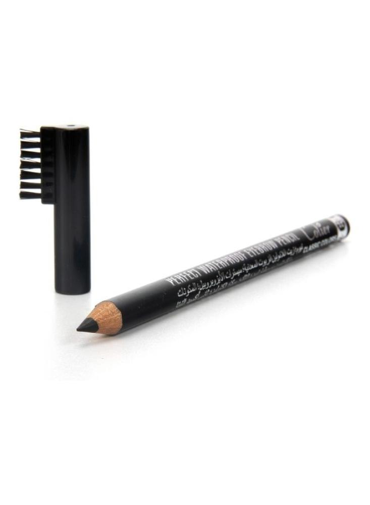 Perfect waterproof eyebrow pencil with applicator and brush design black