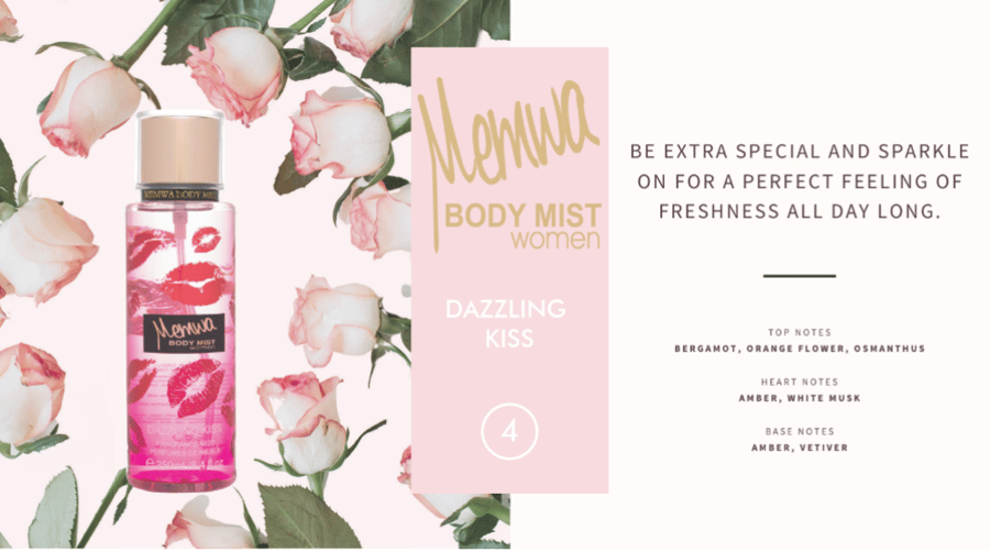 Body perfume from Mimoa - Dazing Kiss 250ml