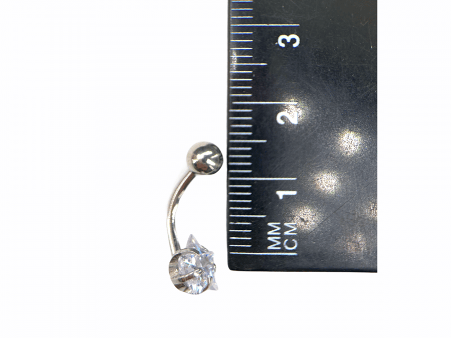 14g Crystal Star Belly Ring
