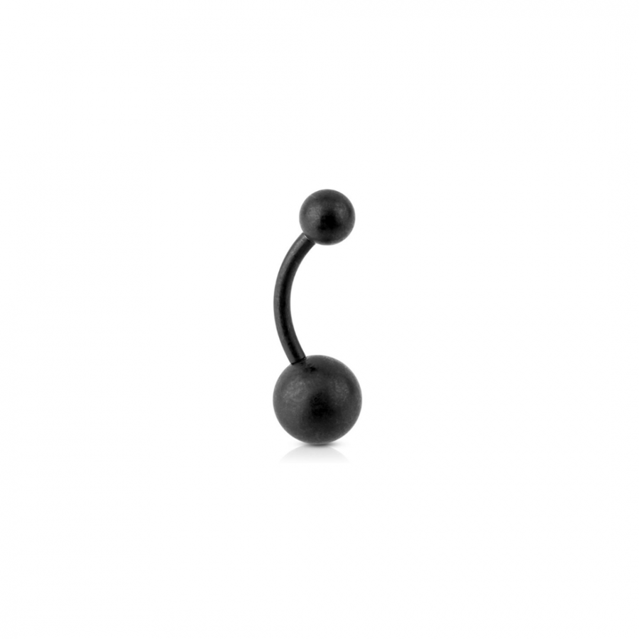 14g Matte Black Belly Ring