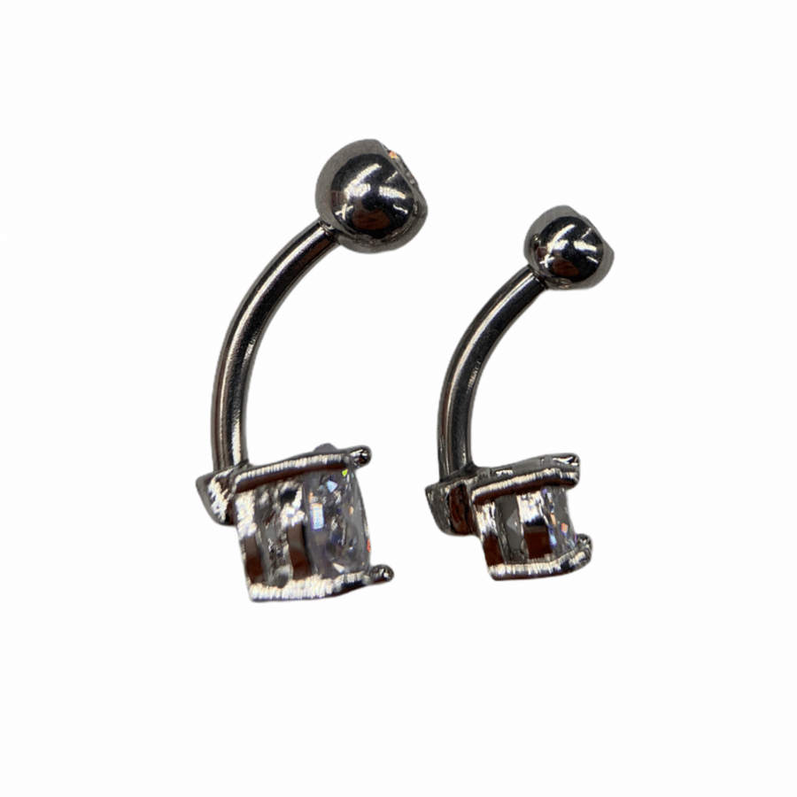 14g Crystal Balls Belly Ring