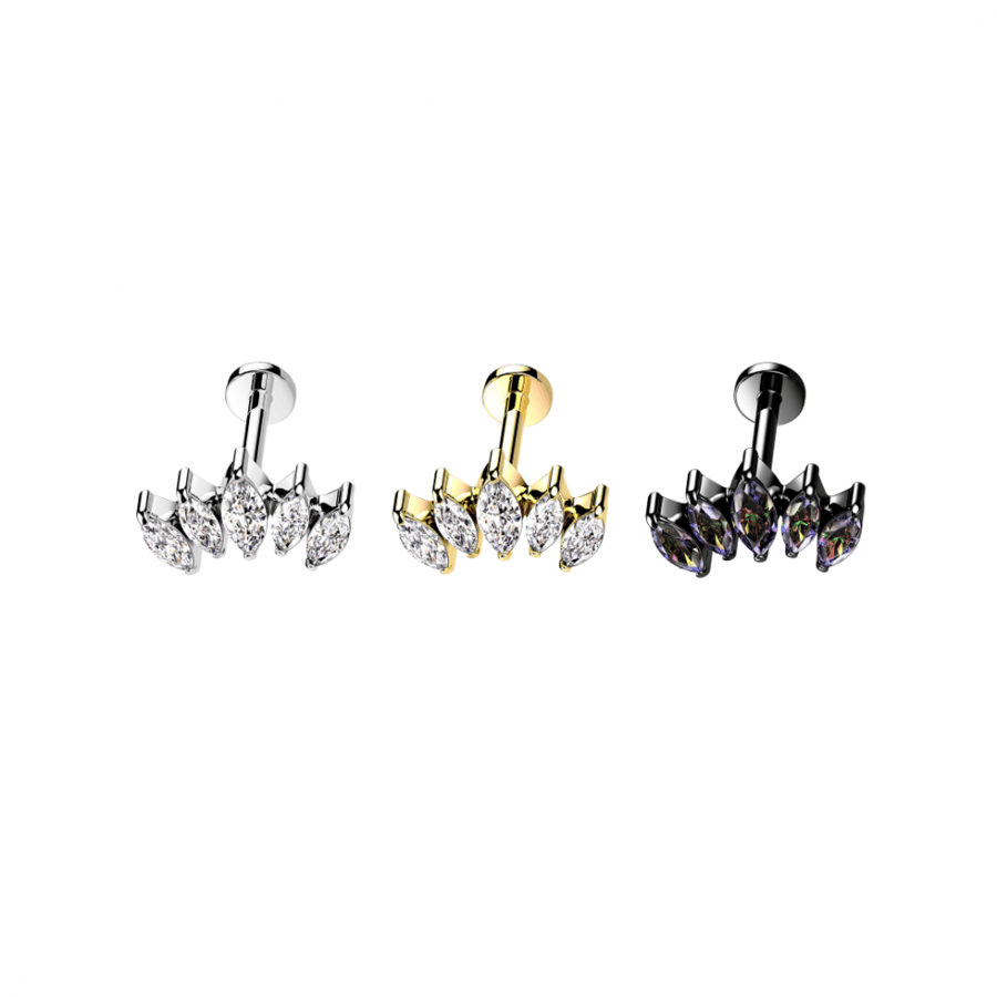 16g 5 Crystal Set Flat Back