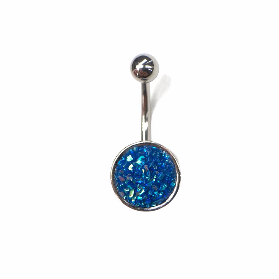 14g Druzy Stone Belly Ring