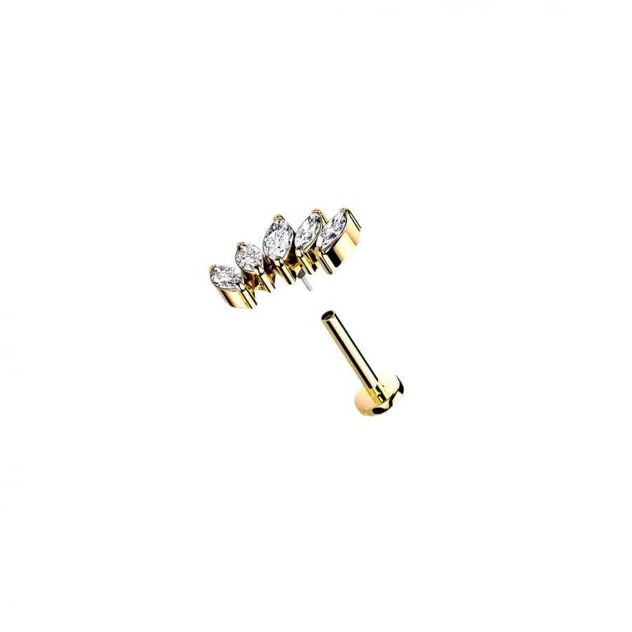 16g 5 Crystal Set Flat Back