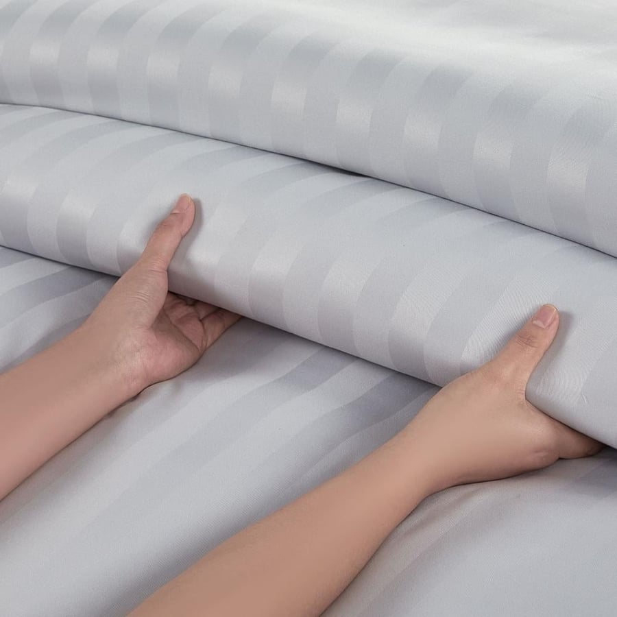 مفرش فندقي مقاس كوين 6 قطع - توسكانا - رصاصي