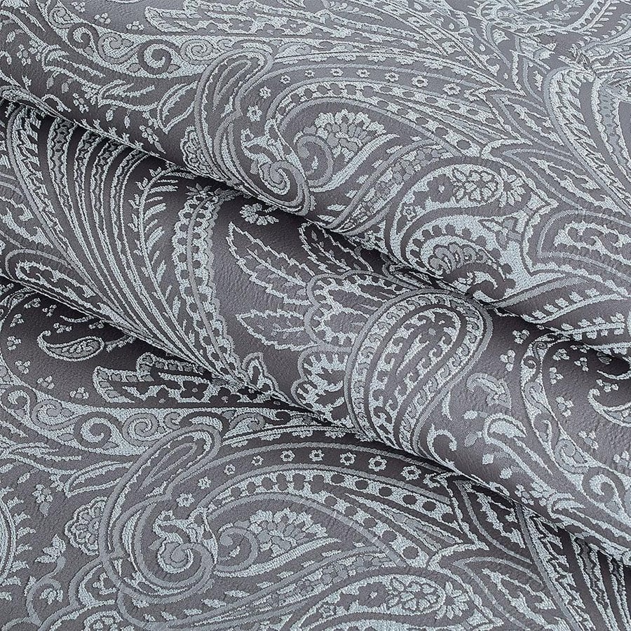 افضل مفرش صيفي فاخر كوين جكار مطرز 8 قطع رمادي غامق - مفارش ميلين