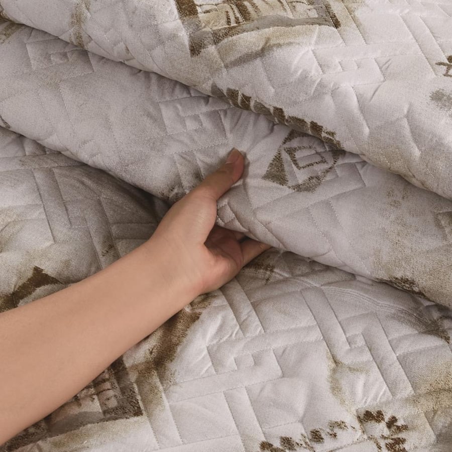 افضل مفارش نفر ونص صيفي حشوة مضغوطه ابيض عاجي بيج - مفارش ميلين