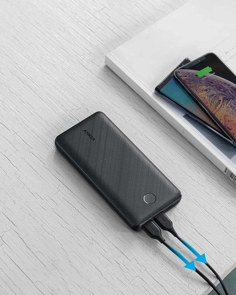 باور بانك من انكر، شاحن محمول 325 (باور كور اسنشيال 20 كيه) بطارية 20000mAh مع تقنية باور اي كيو عالية السرعة ومنفذ USB-C (مدخل فقط)
