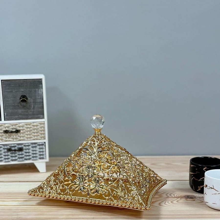 شيال حلا معدن ذهبي ضيافه وتقديم رمضان ديكورات المنزل تحف وهدايا