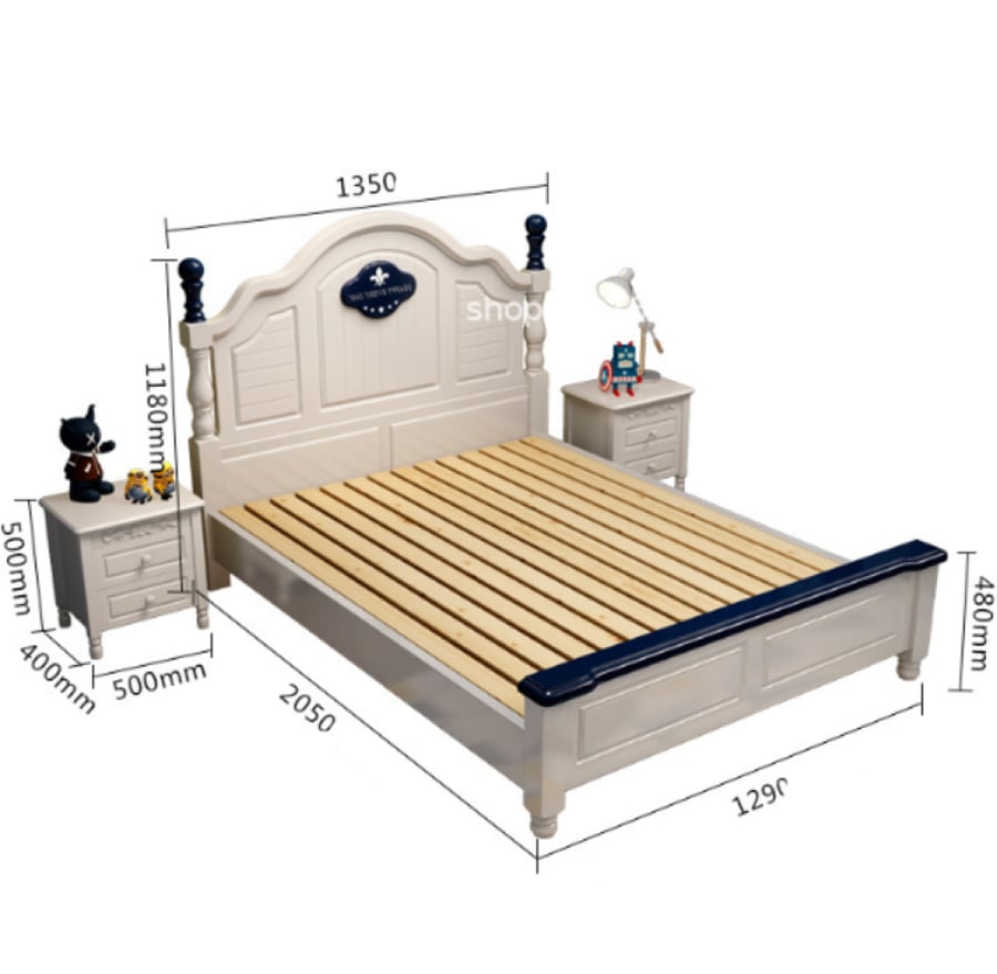 Modern simple wooden bed for children