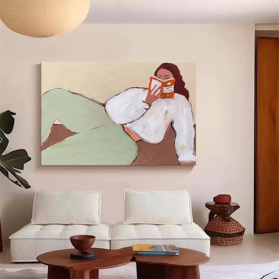 لوحة فنية جدارية فاخرة بتصميم تجريدي