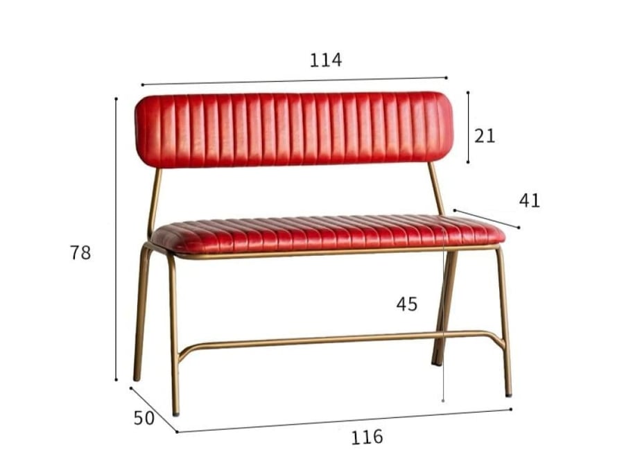 Long cafe seats – elegant classic design and multicolored