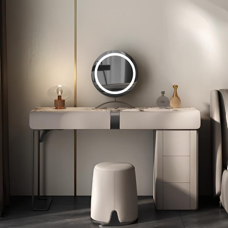 Luxury Italian decoration table set with side cabinet
