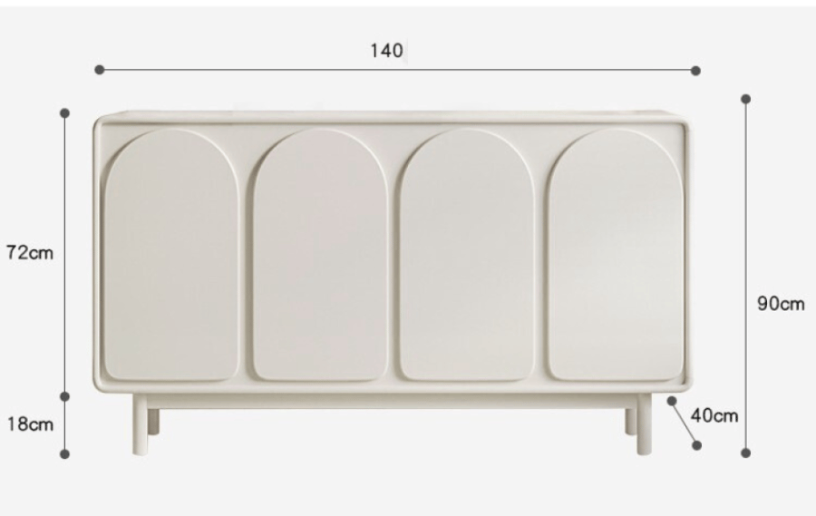 Side cabinet with an elegant design