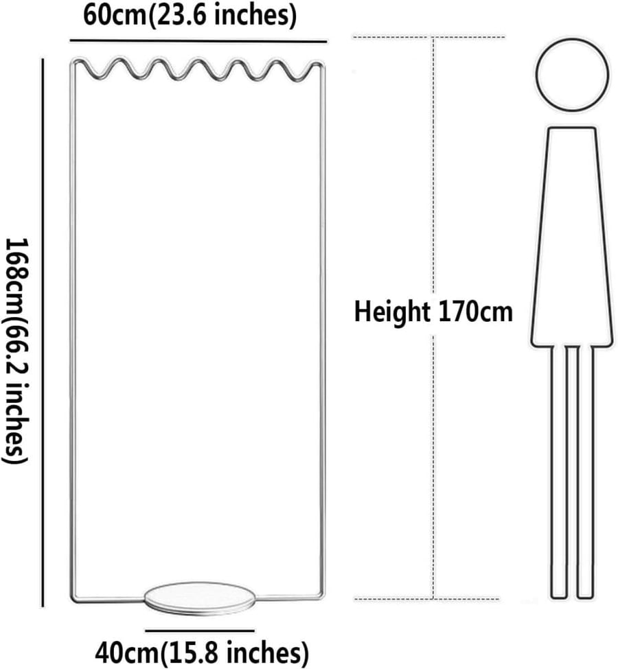 Floor clothes hanger with modern artistic design (sturdy metal frame)