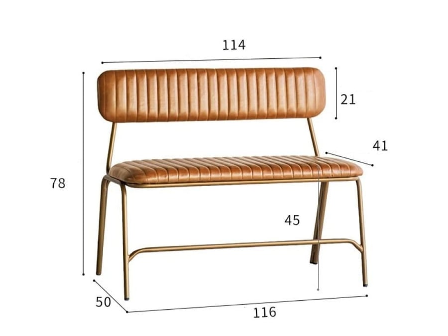 Long cafe seats – elegant classic design and multicolored