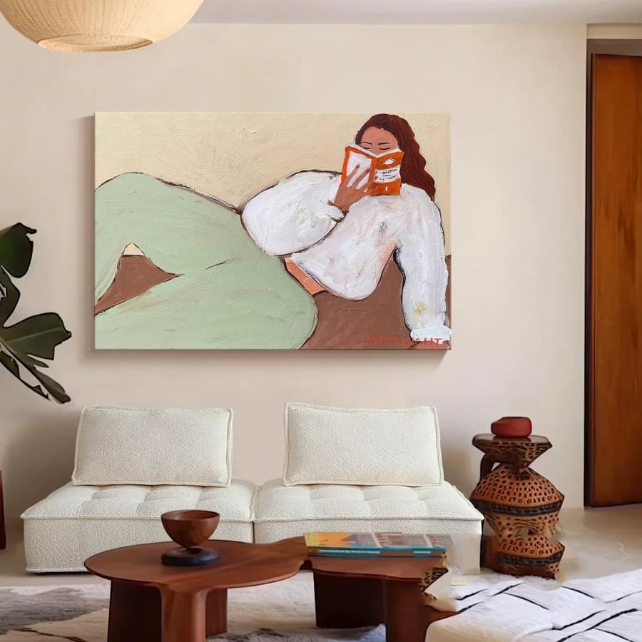 لوحة فنية جدارية فاخرة بتصميم تجريدي