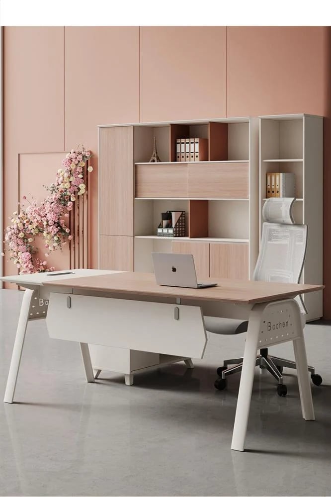 Office of the manager with a side cabinet – part of the complete modern office set