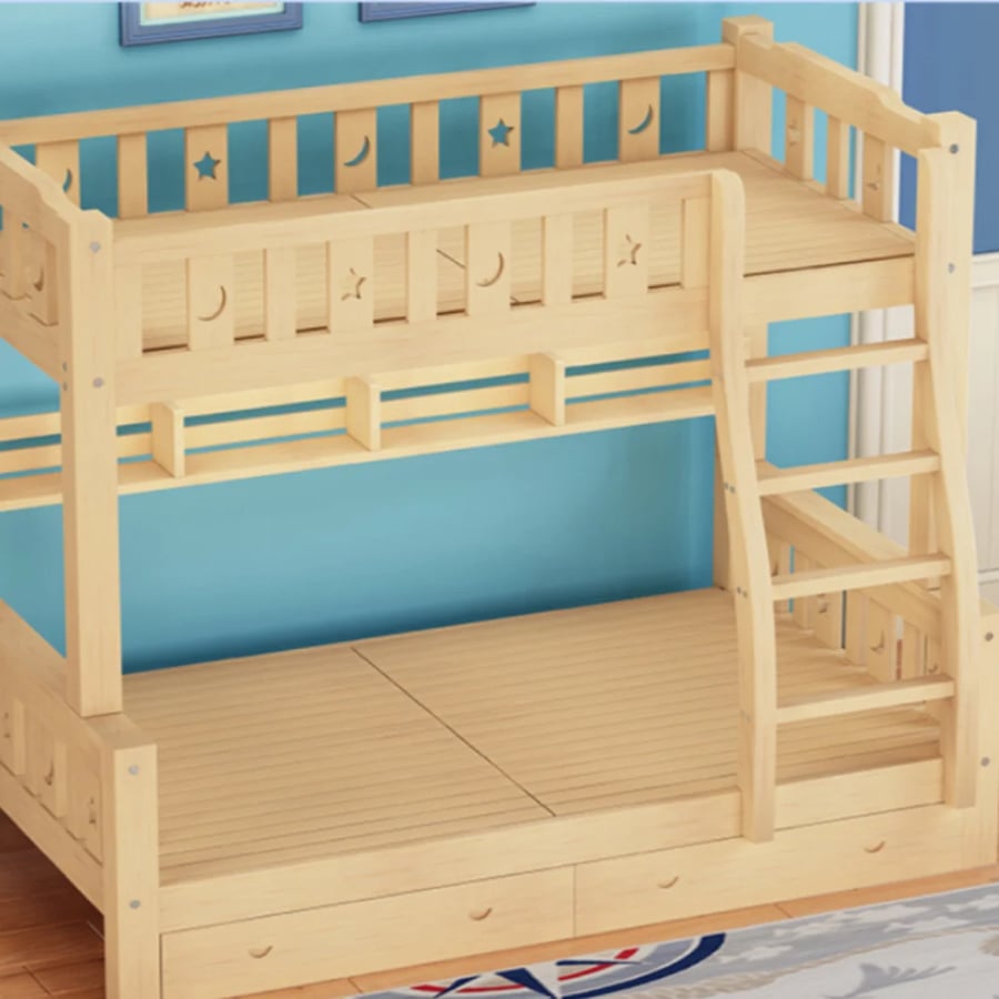 سرير اطفال دورين تصميم خشبي عملي