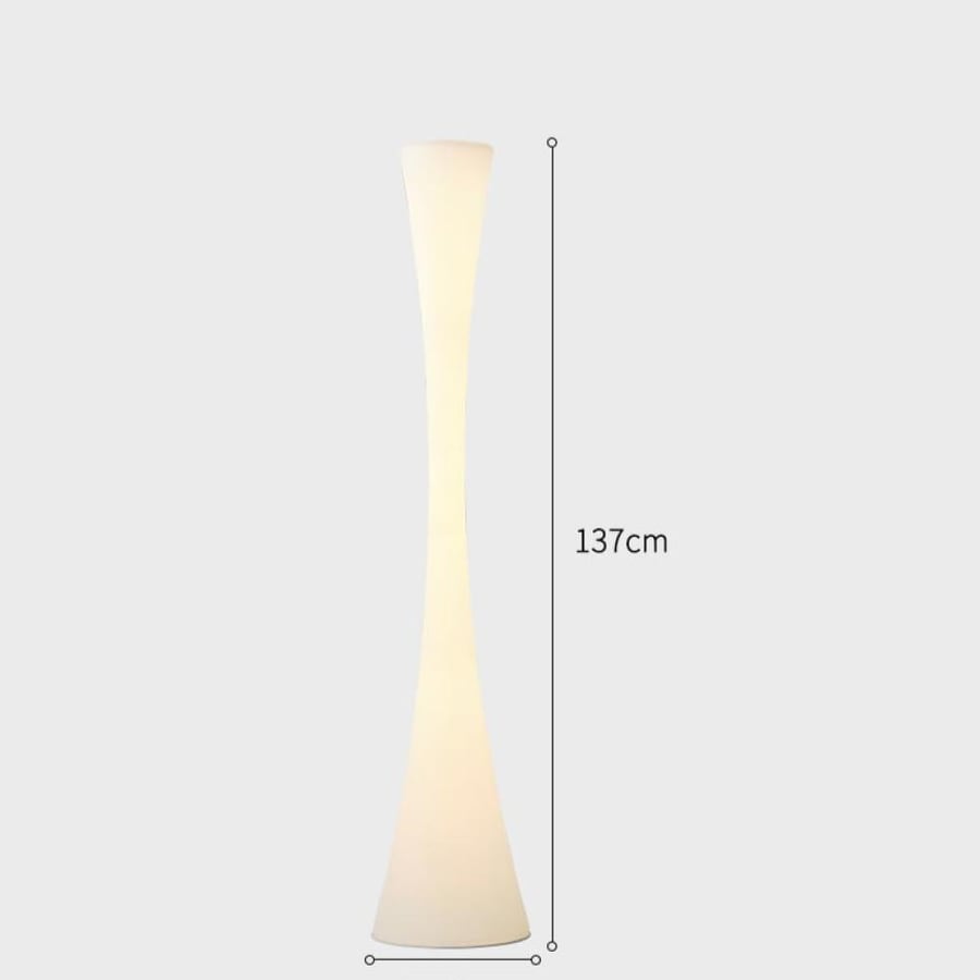 مصباح أرضي بتصميم كريمي عصري – إضاءة LED ثلاثية الألوان