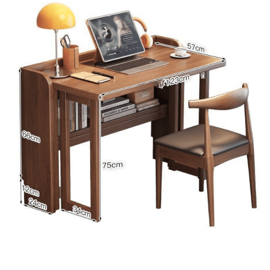 Home office foldable made of hardwood – Scandinavian style