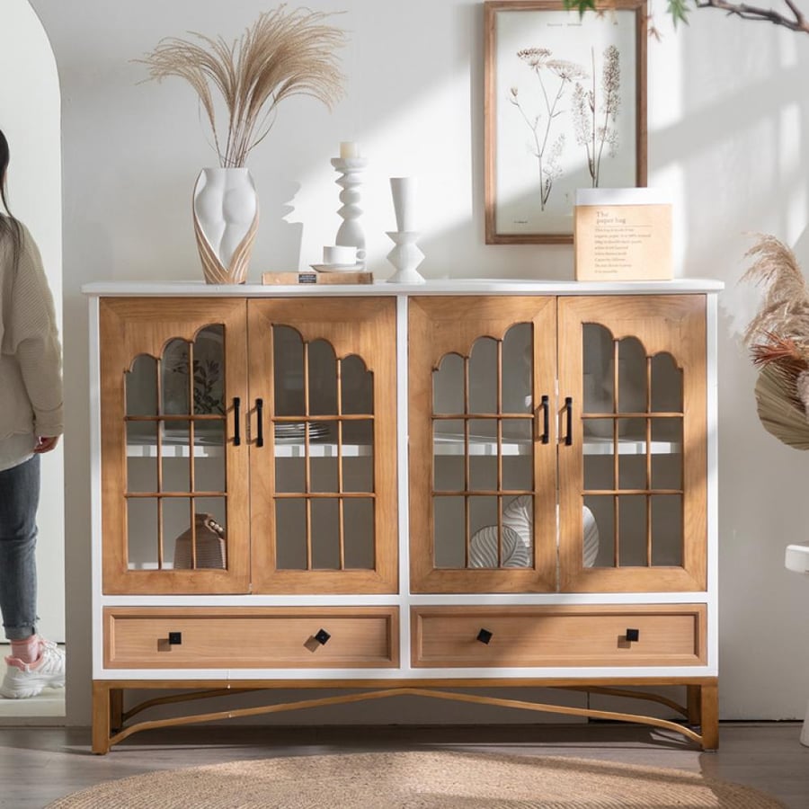 Rustic American display cabinets