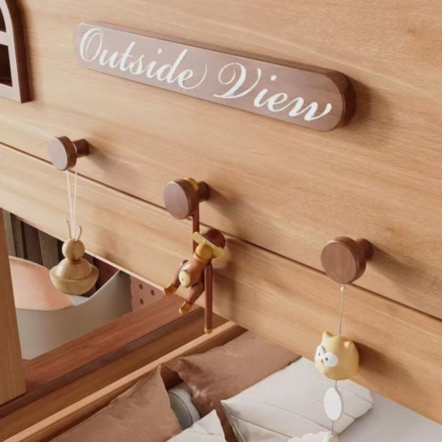 Bunk bed for children made of hardwood