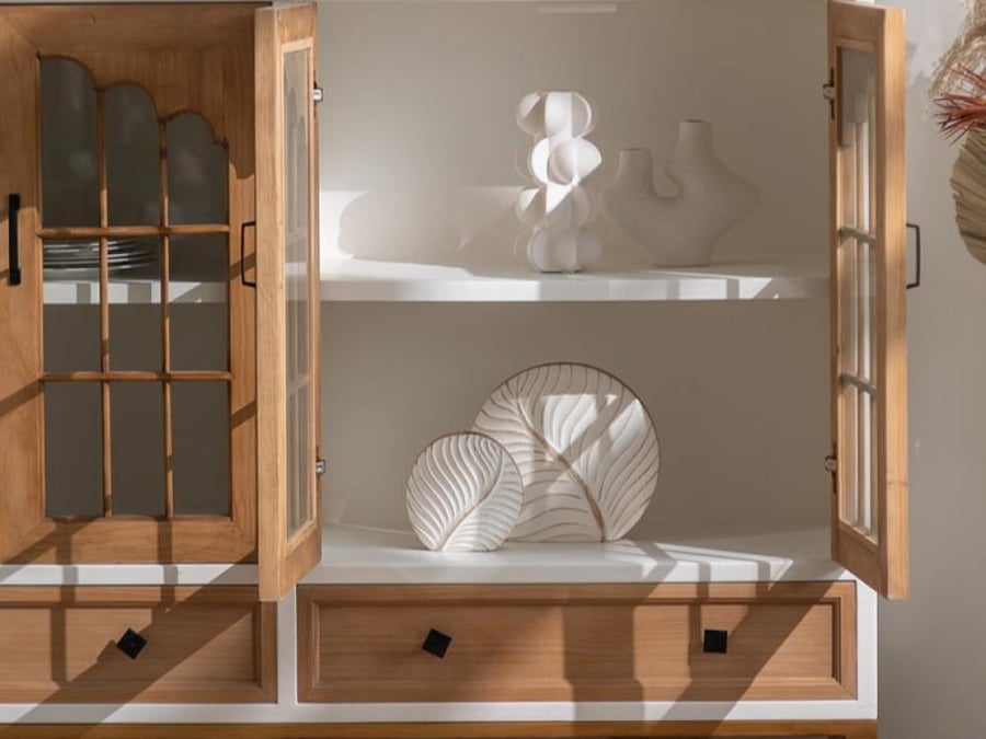 Rustic American display cabinets