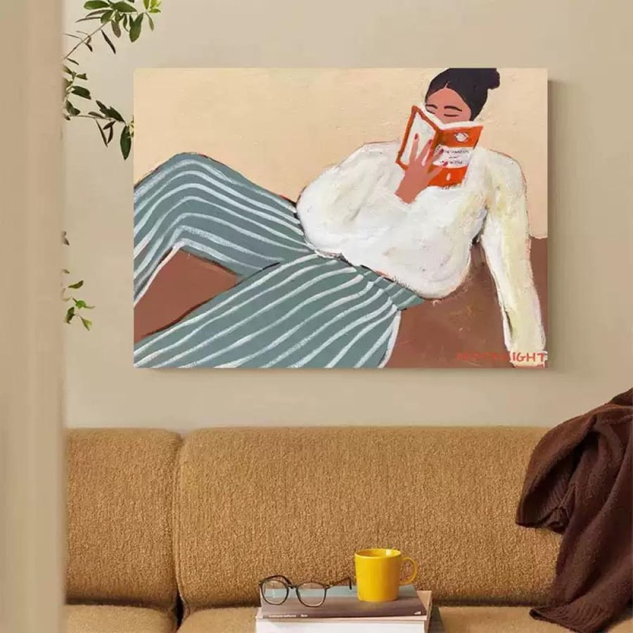 لوحة فنية جدارية فاخرة بتصميم تجريدي