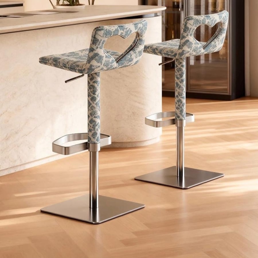 Luxury swivel bar chair – Greek patterns