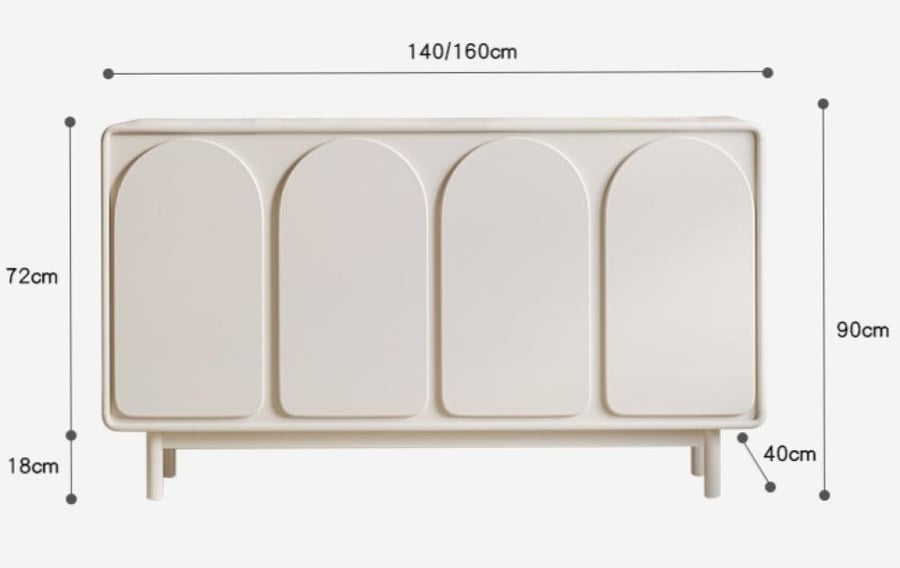 Side cabinet with an elegant design