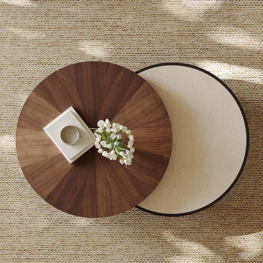 طاولة قهوة دوارة بتصميم متداخل