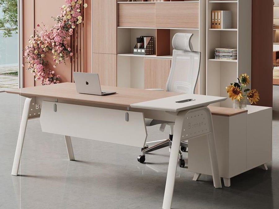 Office of the manager with a side cabinet – part of the complete modern office set