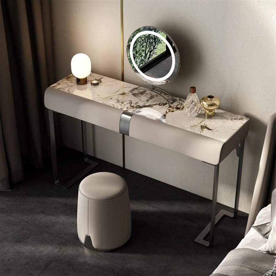 Luxury Italian decoration table set with side cabinet