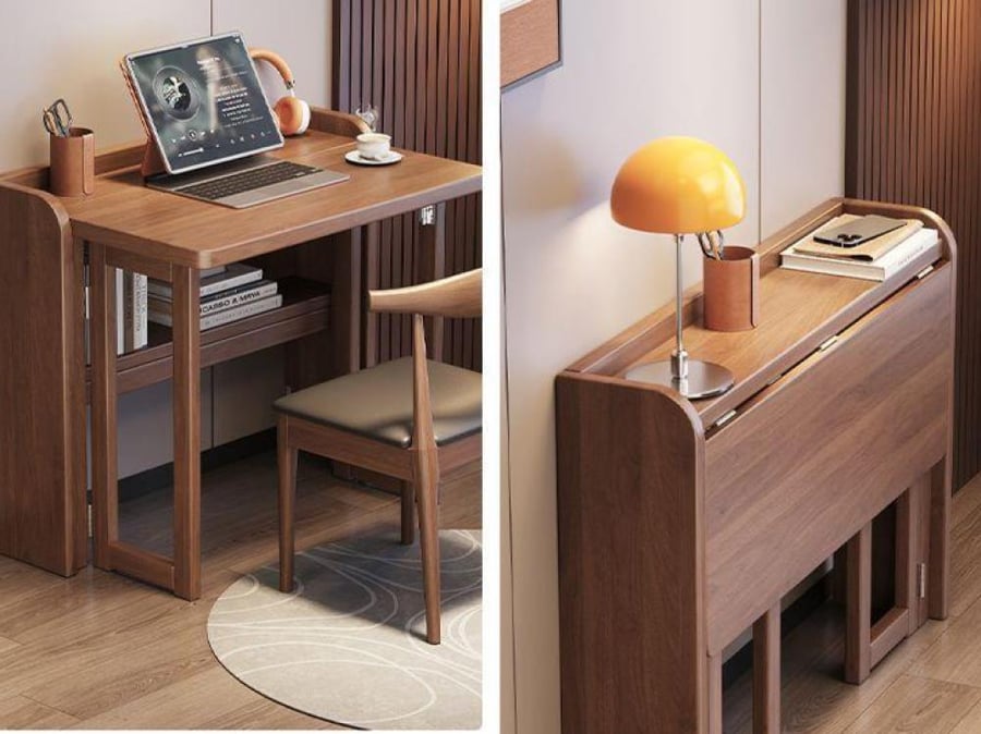 Home office foldable made of hardwood – Scandinavian style