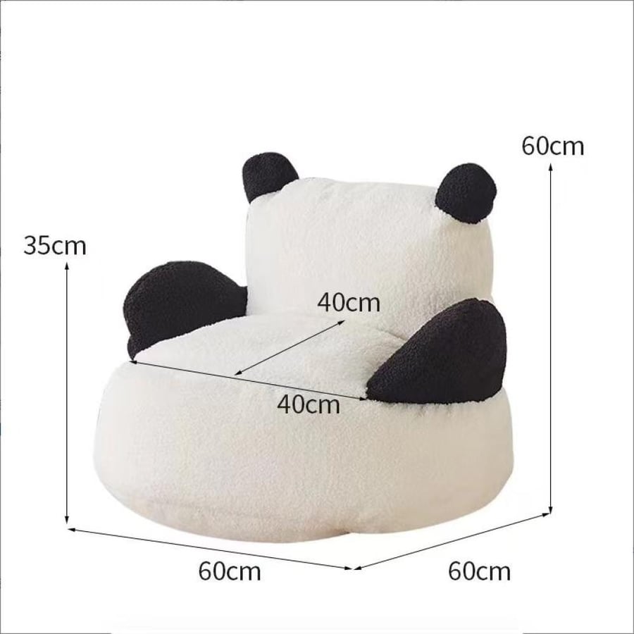 Children's chair in the shape of a panda – rotatable and equipped with flexible foam padding