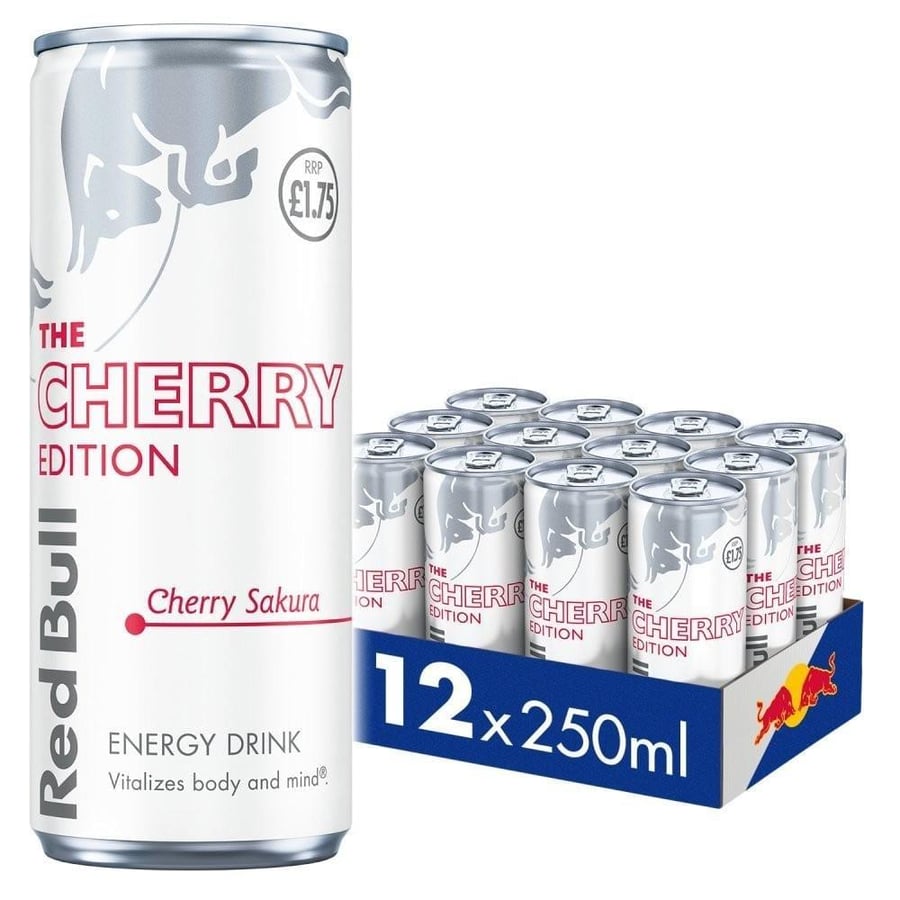 ريد بول إصدار الربيع بنكهة الكرز والساكورا شد 12حبة * 250 مل – Red Bull The Spring Edition Cherry Sakura