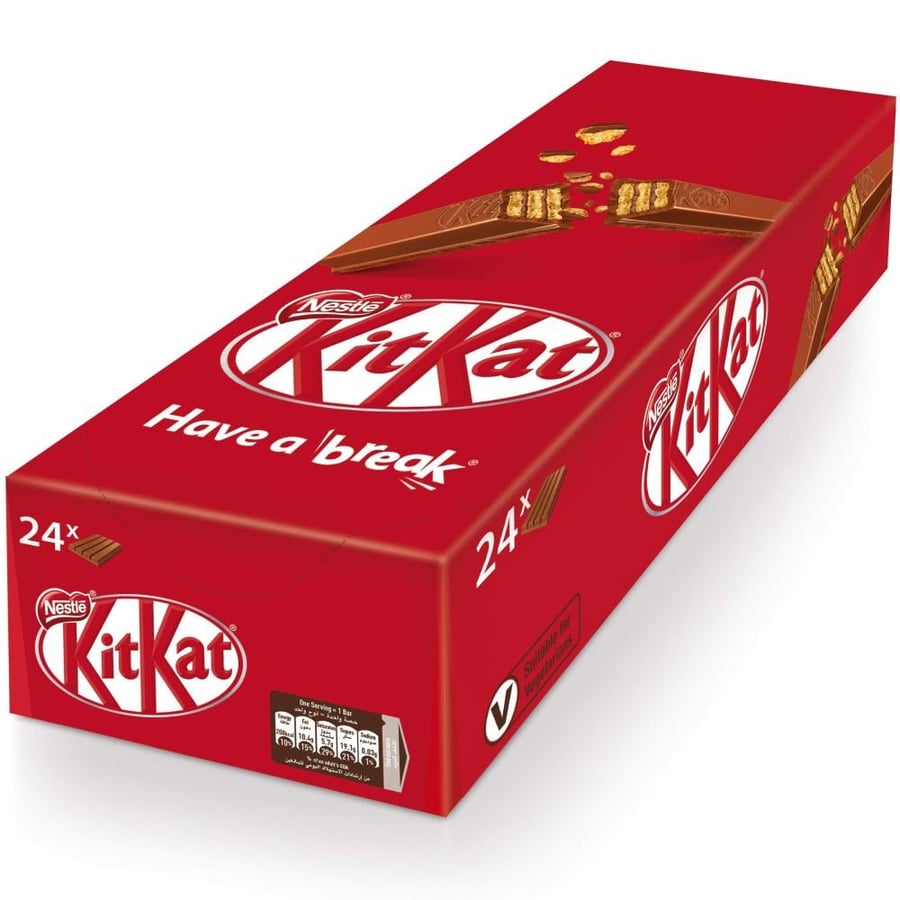 أصابع كيت كات بسكويت الويفر المغطى بالشوكلاتة بالحليب 24×41.5g
