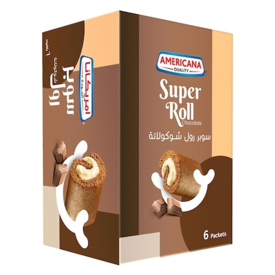 Americana cake super roll with chocolate 60 grams 6 pieces